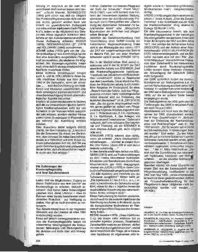 Vorschauseite 3: i.v.-Injektionen durch das Krankenpflegepersonal-erlaubt o. verboten 3. Folge: Die intravenöse Injektion durch Krankenpflegekräfte