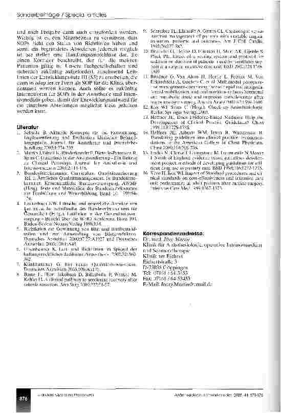Vorschauseite 6: Entwicklung von Standard Operating Procedures in der Anästhesie und Intensivmedizin