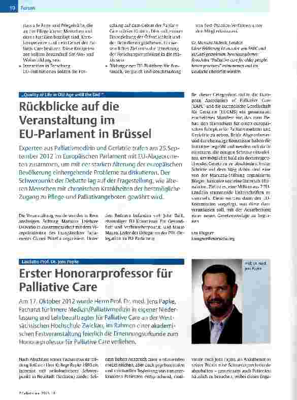 Vorschauseite 3: Jubiläum 20 Jahre Deutscher Hospiz-und PalliativVerband (DHPV)