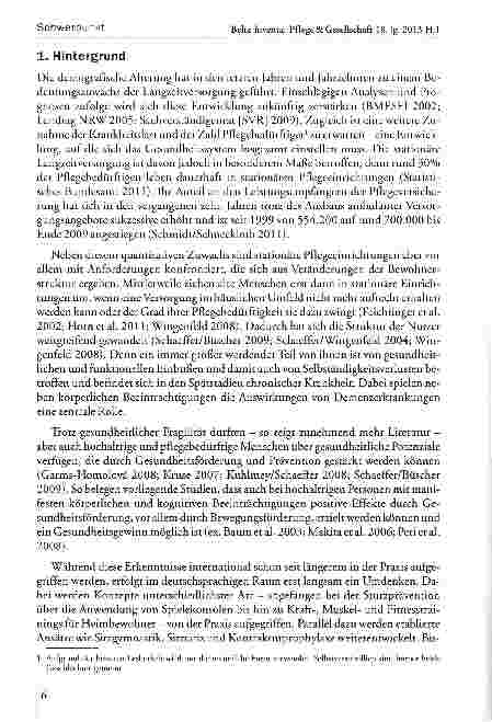 Vorschauseite 2: Potenziale von Gesundheitsförderung bei Heimbewohnern - Ergebnisse einer empirischen Bestandsaufnahme