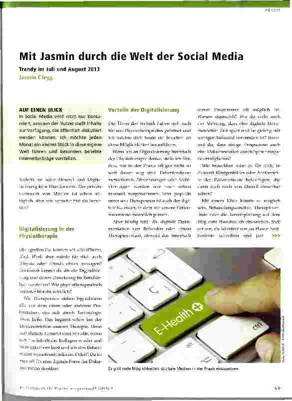 Vorschauseite 1: Mit Jasmin durch die Welt der Social Media