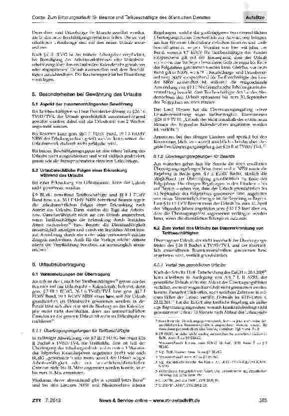 Vorschauseite 3: Zum Erholungsurlaub für Beamte und Tarifbeschäftigte des öffentlichen Dienstes - eine vergleichende Betrachtung