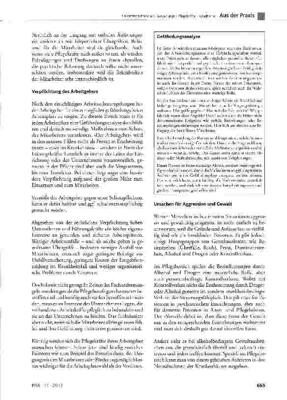Vorschauseite 2: Gewalt gegen Pflegekräfte Tabuthema?