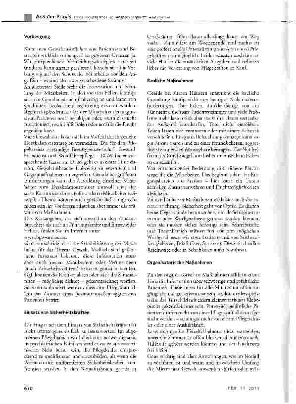 Vorschauseite 3: Gewalt gegen Pflegekräfte Tabuthema?