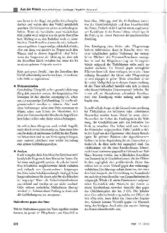 Vorschauseite 5: Gewalt gegen Pflegekräfte Tabuthema?