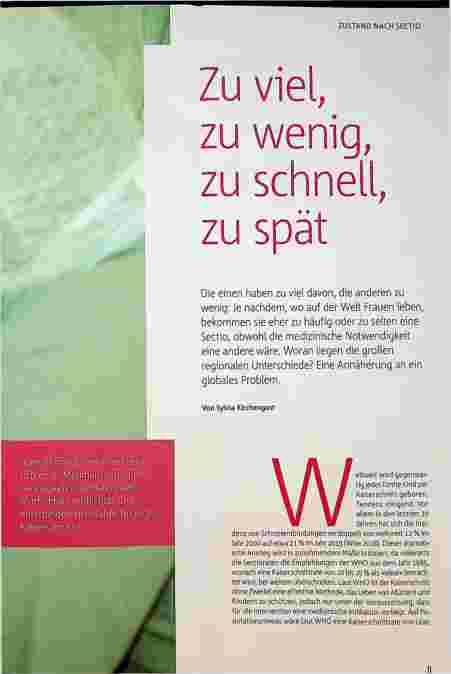 Vorschauseite 3: Zu viel, zu wenig, zu schnell, zu spät.