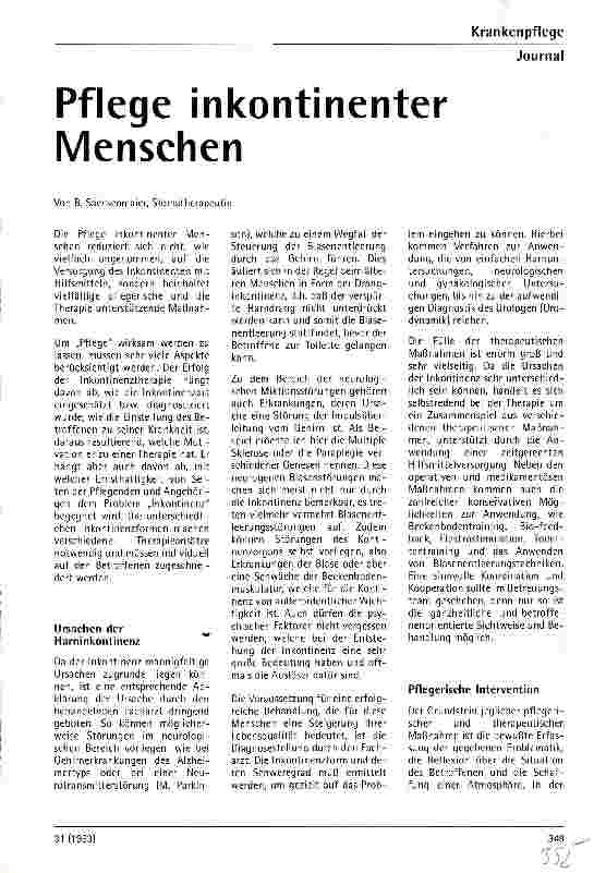 Vorschauseite 1: Pflege inkontinenter Menschen