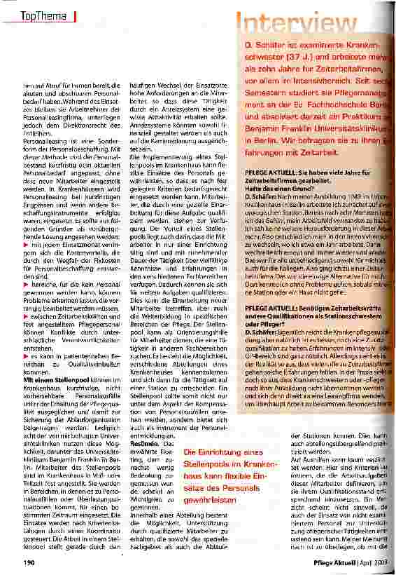 Vorschauseite 3: Wenig Personal - viel Arbeit