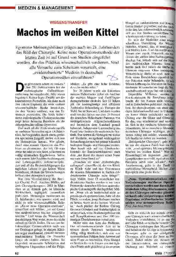 Vorschauseite 1: Wissenstransfer: Machos im weißen Kittel
