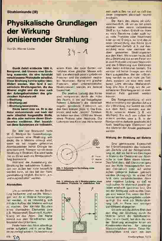 Vorschauseite 1: Physikalische Grundlagen der Wirkung ionisierender Strahlung