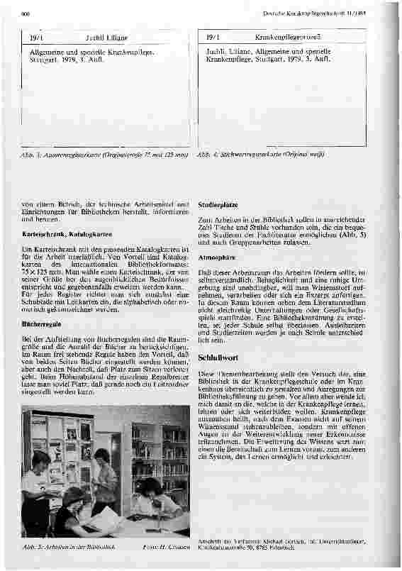 Vorschauseite 5: Die Bibliothek in der Krankenpflegeschule