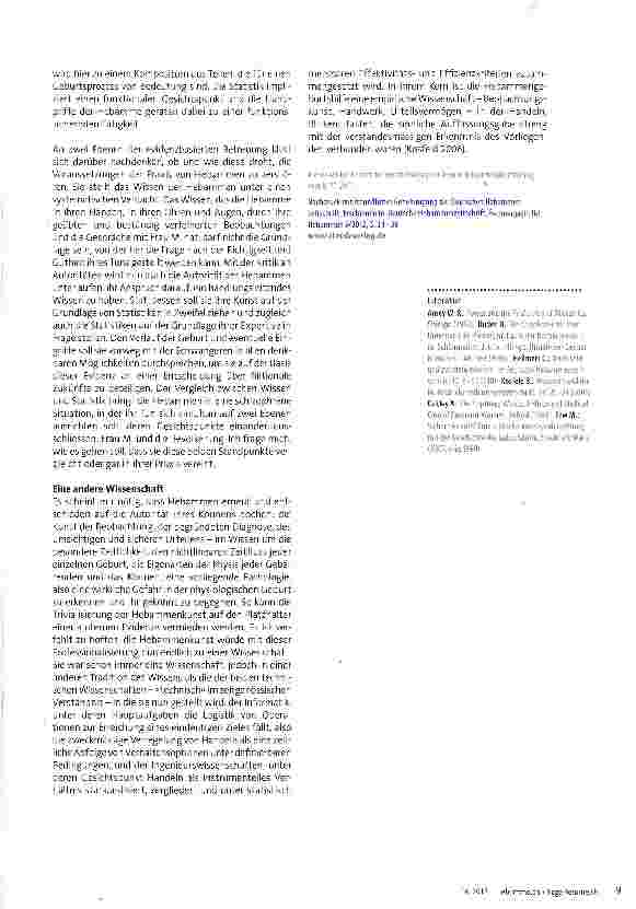 Vorschauseite 6: Evidenzbasierte Medizin als neue Hebammenkunst? Doppelte Falle