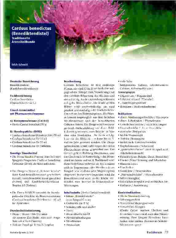 Vorschauseite 1: Carduus benedictus