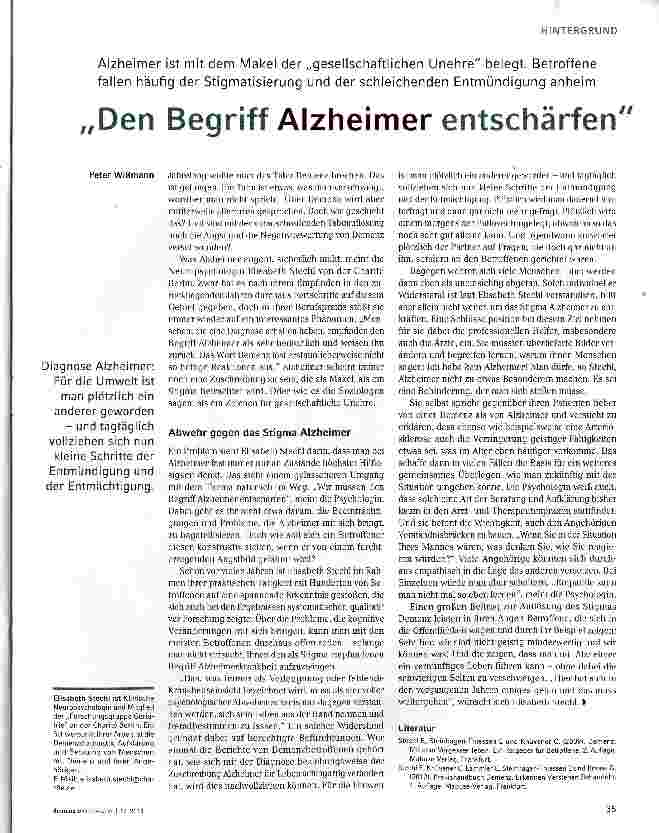 Vorschauseite 1: Den Begriff Alzheimer entschärfen