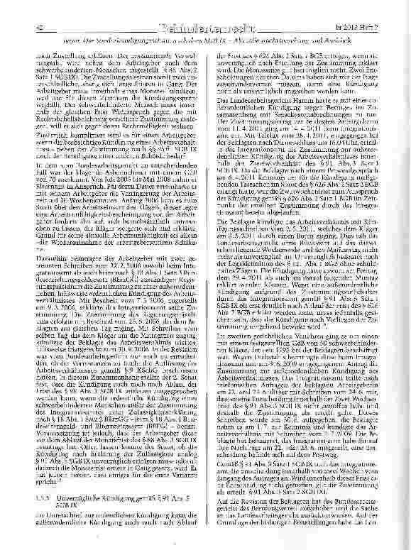 Vorschauseite 4: Der Sonderkündigungsschutz nach dem SGB IX - Aktuelle Rechtsprechung und Ausblick