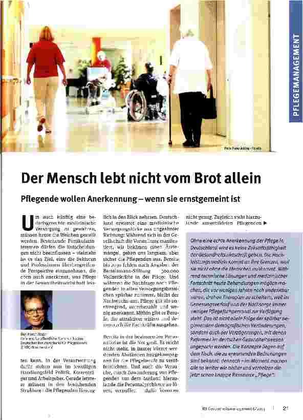 Vorschauseite 1: Der Mensch lebt nicht vom Brot allein
