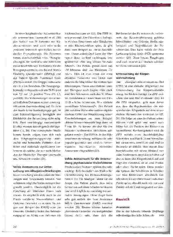 Vorschauseite 3: Bewegungskontrolldysfunktion mit iatrogener Katastrophisierung bei unspezifischen Rückenschmerzen