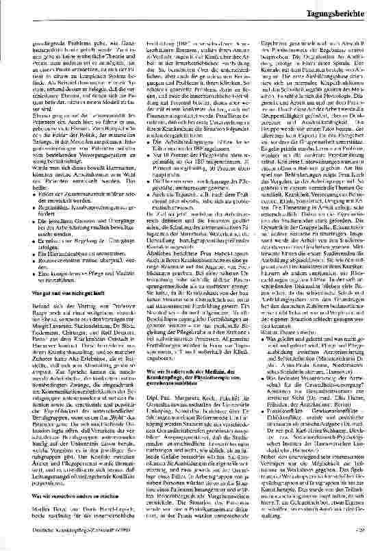 Vorschauseite 2: Ärztliche und pflegerische Arbeit unter Druck - zeitgemäße Erwartungen zwischen humanem Anspruch und professionellen Zwängen (Tagung Loccum)