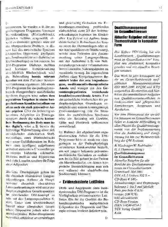 Vorschauseite 2: Disease-Management-Programme aus medizinischer Sicht