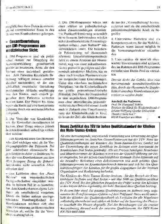 Vorschauseite 4: Disease-Management-Programme aus medizinischer Sicht