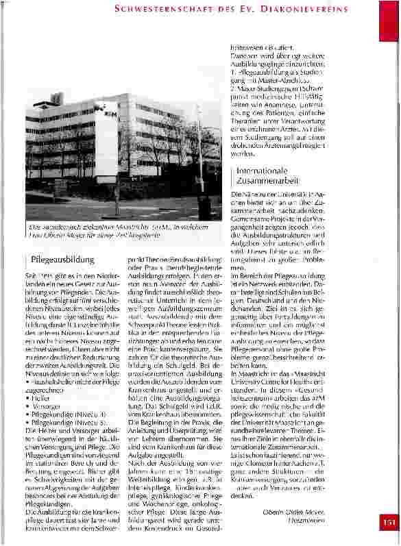 Vorschauseite 2: Eindrücke einer Hospitation in der Universitätsklinik Maastricht/Niederlande
