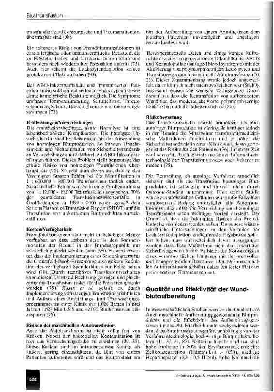 Vorschauseite 3: Intraoperative Aufbereitung von kleinen Wundblutmengen