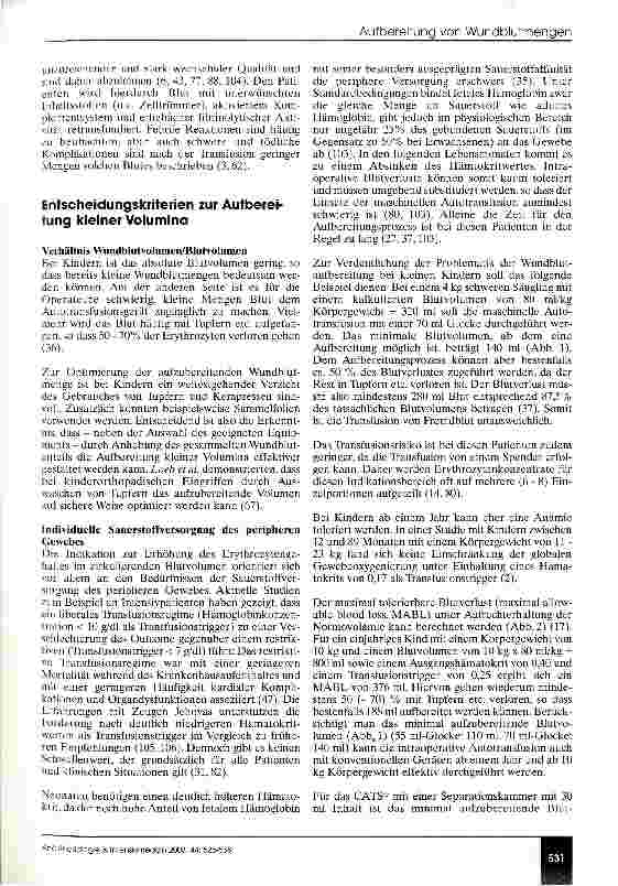 Vorschauseite 6: Intraoperative Aufbereitung von kleinen Wundblutmengen
