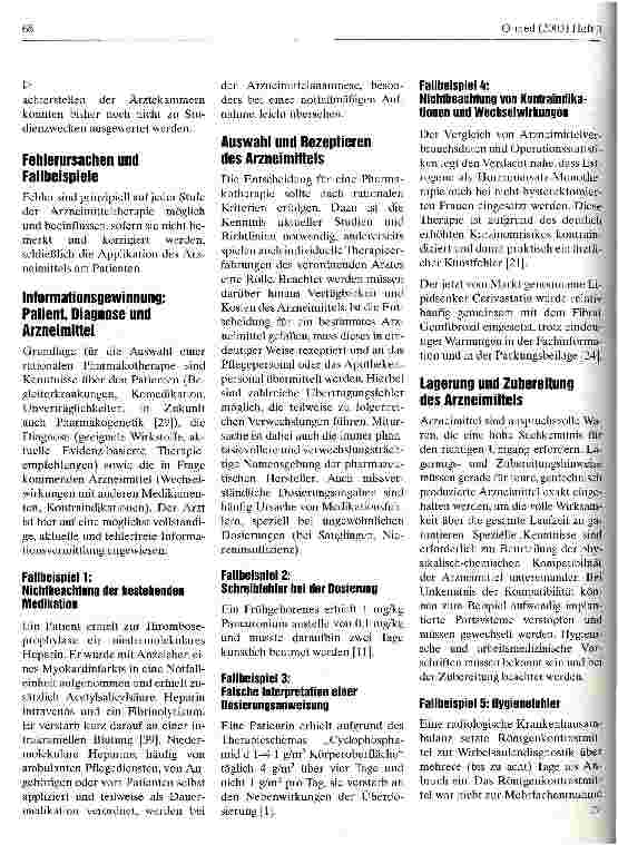 Vorschauseite 4: Kunstfehler in der Arzneimitteltherapie Epidemiologie, Fallbeispiele und Prävention