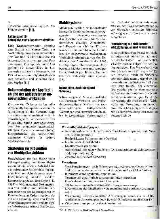 Vorschauseite 6: Kunstfehler in der Arzneimitteltherapie Epidemiologie, Fallbeispiele und Prävention