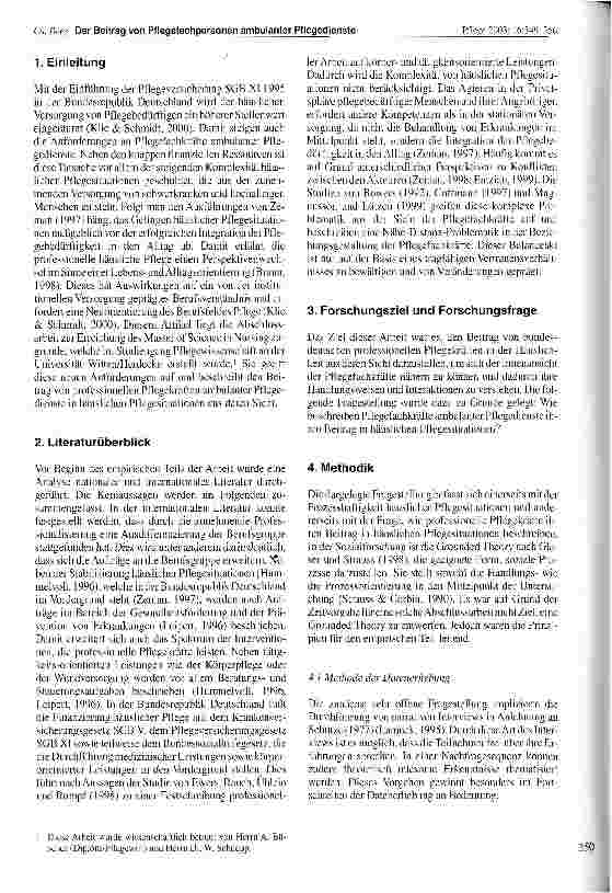 Vorschauseite 2: Der Beitrag von Pflegefachpersonen ambulanter Pflegedienste in häuslichen Pflegesituationen