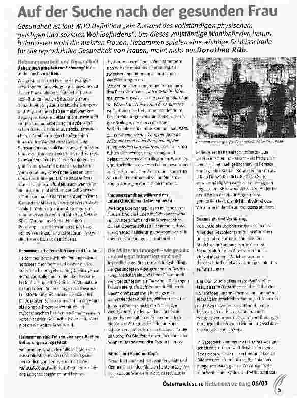 Vorschauseite 1: Auf der Suche nach der gesunden Frau