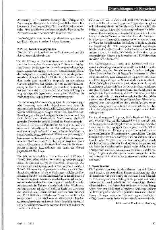 Vorschauseite 2: Integrationsbegleitung im Rahmen inkludierender Beschulung in einer Regelschule :§2 Abs.1, 26, 33,41,SGBXII §§53 Abs. 1, 54 Abs. 1; SGB IX 55; SchuIG BW §§ 15 Abs.4, 82 Abs.2