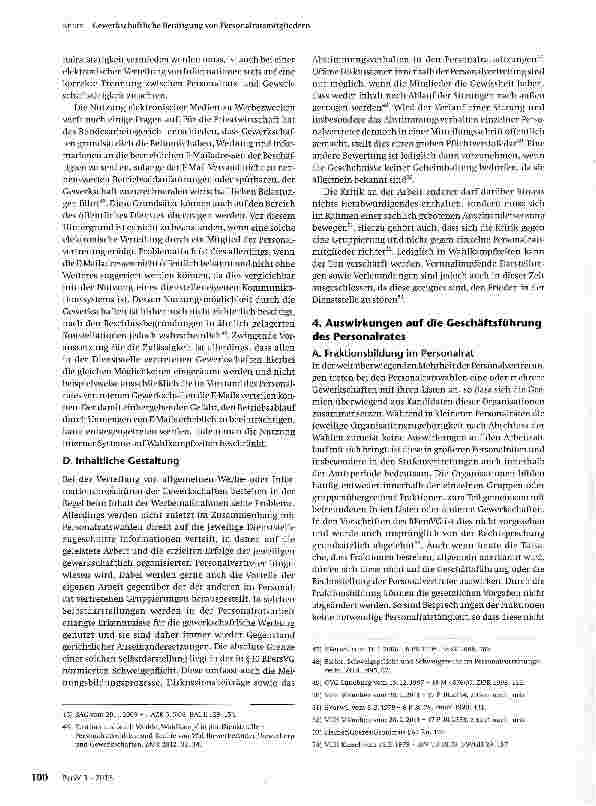 Vorschauseite 5: Gewerkschaftliche Betätigung von Personalratsmitgliedern
