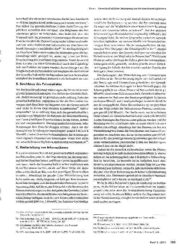 Vorschauseite 6: Gewerkschaftliche Betätigung von Personalratsmitgliedern