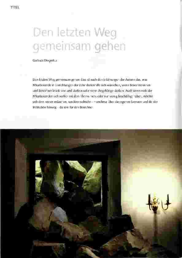 Vorschauseite 1: Den letzten Weg gemeinsam gehen