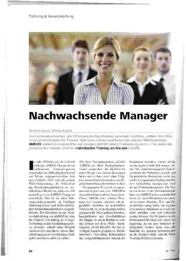 Vorschauseite 1: Nachwachsende Manager