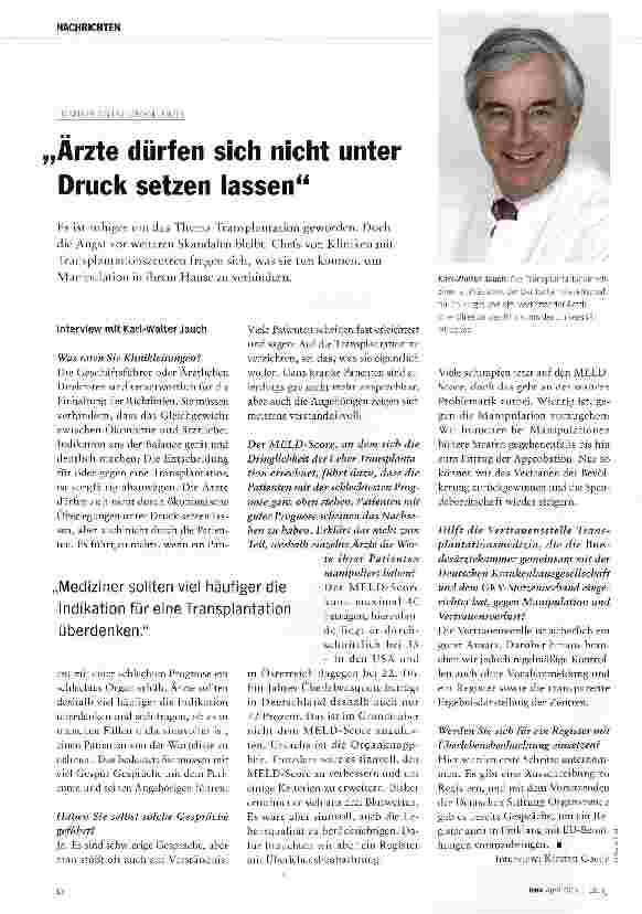 Vorschauseite 1: Ärzte dürfen sich nicht unter Druck setzen lassen