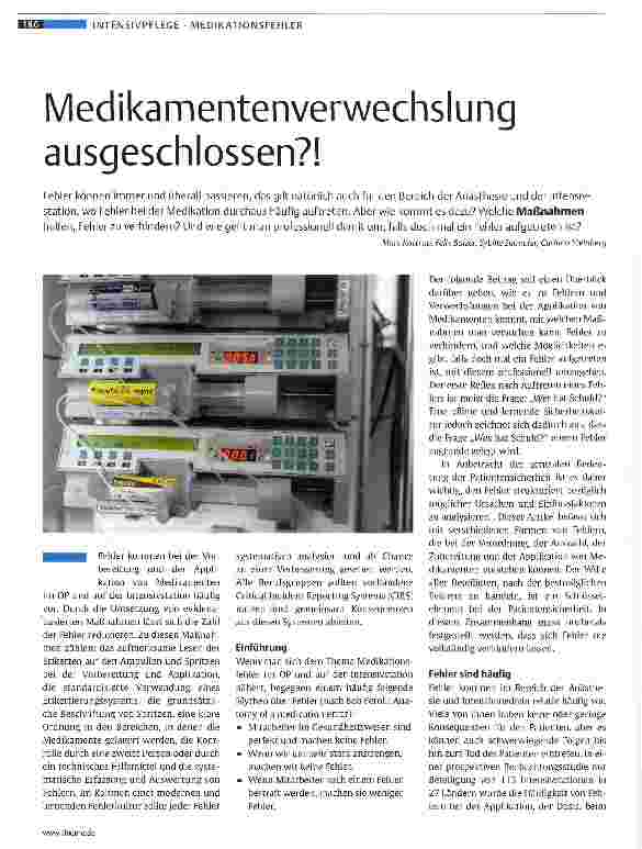 Vorschauseite 1: Medikamentenverwechslung ausgeschlossen?!