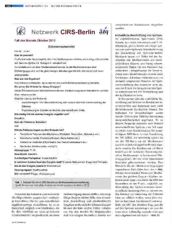 Vorschauseite 3: Medikamentenverwechslung ausgeschlossen?!