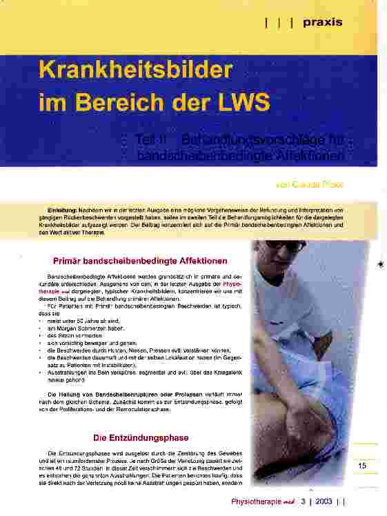 Vorschauseite 1: Krankheitsbilder im Bereich der LWS