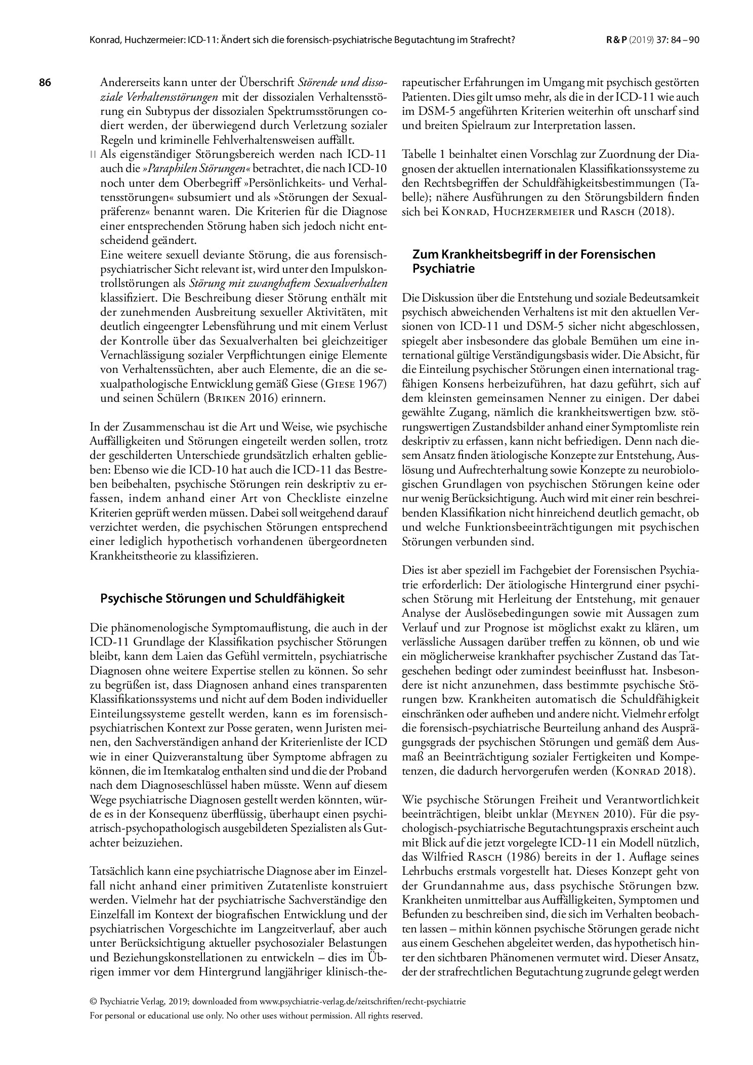 Vorschauseite 3: ICD-11: Ändert sich die forensisch-psychiatrische Begutachtung im Strafrecht?