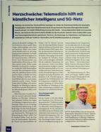 Vorschauseite 1: Herzschwäche: Telemedizin hilft mit künstlicher Intelligenz und 5G-Netz