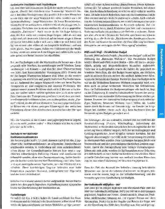 Vorschauseite 2: Die neue Psychiatrie in Rheinland-Pfalz aus Sicht von Psychiatrie-Erfahrenen