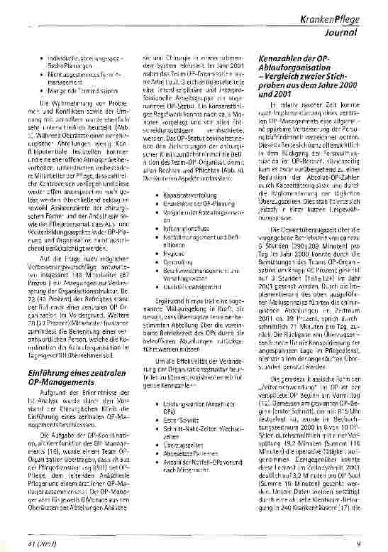 Vorschauseite 5: Effektive und effiziente OP-Organisation Eine interdisziplinäre und interprofessionelle Herausforderung