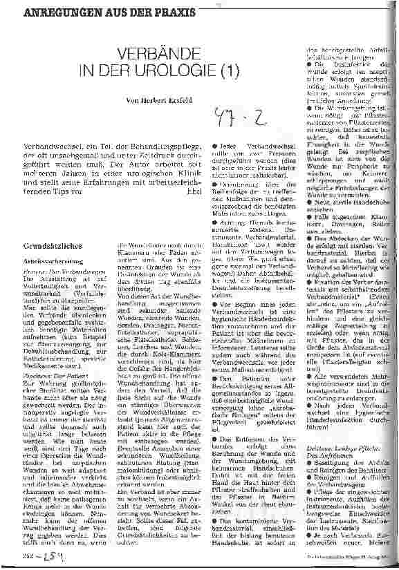 Vorschauseite 1: Verbände in der Urologie (1)