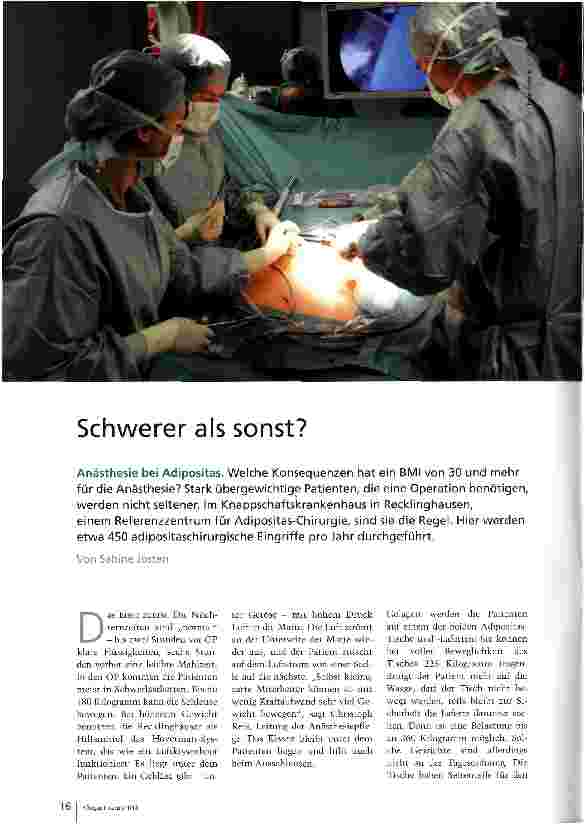 Vorschauseite 1: Schwerer als sonst?