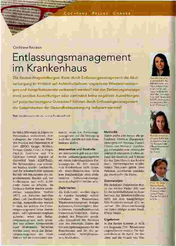 Vorschauseite 1: Entlassungsmanagement im Krankenhaus