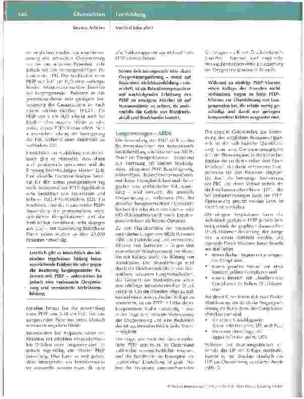 Vorschauseite 5: Welcher PEEP für welchen Patienten?