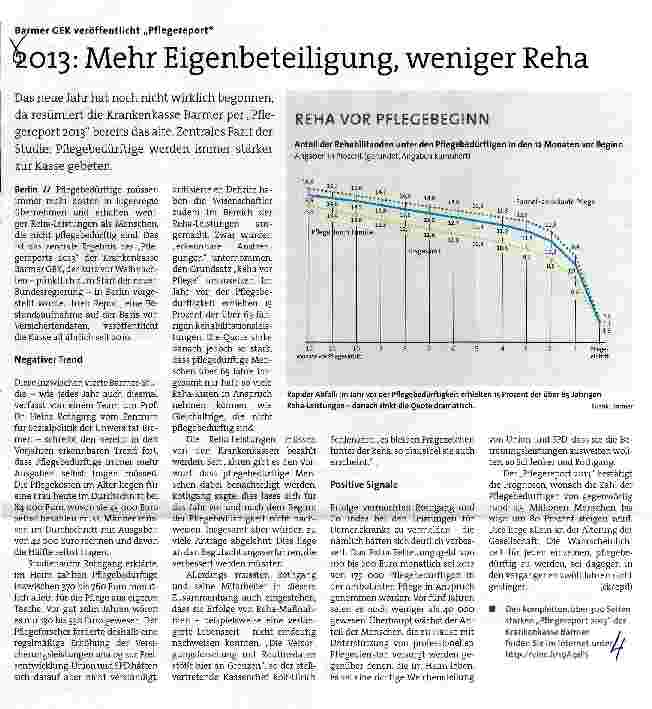 Vorschauseite 1: Mehr Eigenbeteiligung, weniger Reha