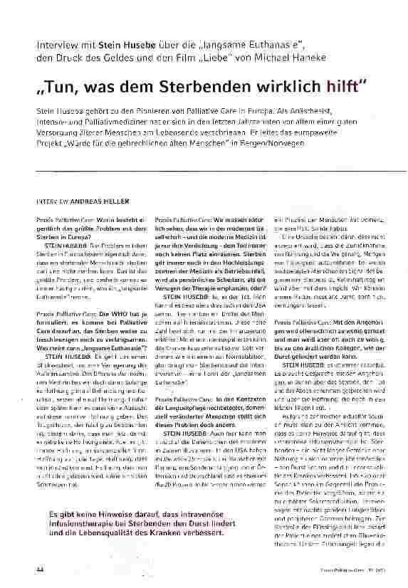Vorschauseite 1: „Tun, was dem Sterbenden wirklich hilft